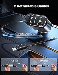 Starlight Retractable Car Charger with Retractable