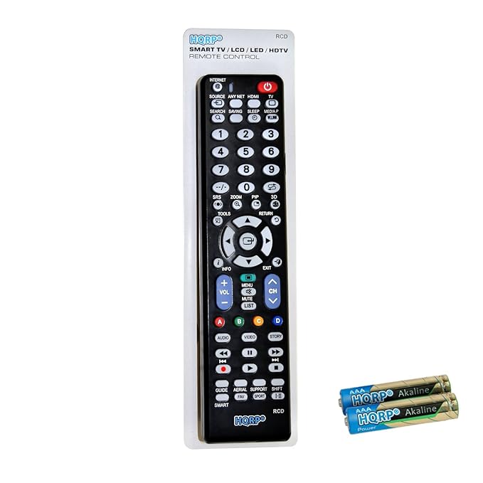 HQRP Universale Fernbedienung für Samsung LED TV H5000 H5510 Serie 5, UE40H5000AW, UE22H5000AW, UE40EH5000, UE32EH4003, UE40H