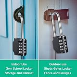 BeskooHome Combination Padlock Heavy Duty 4-Digit Weatherproof 2.5 inch Shackle view 7