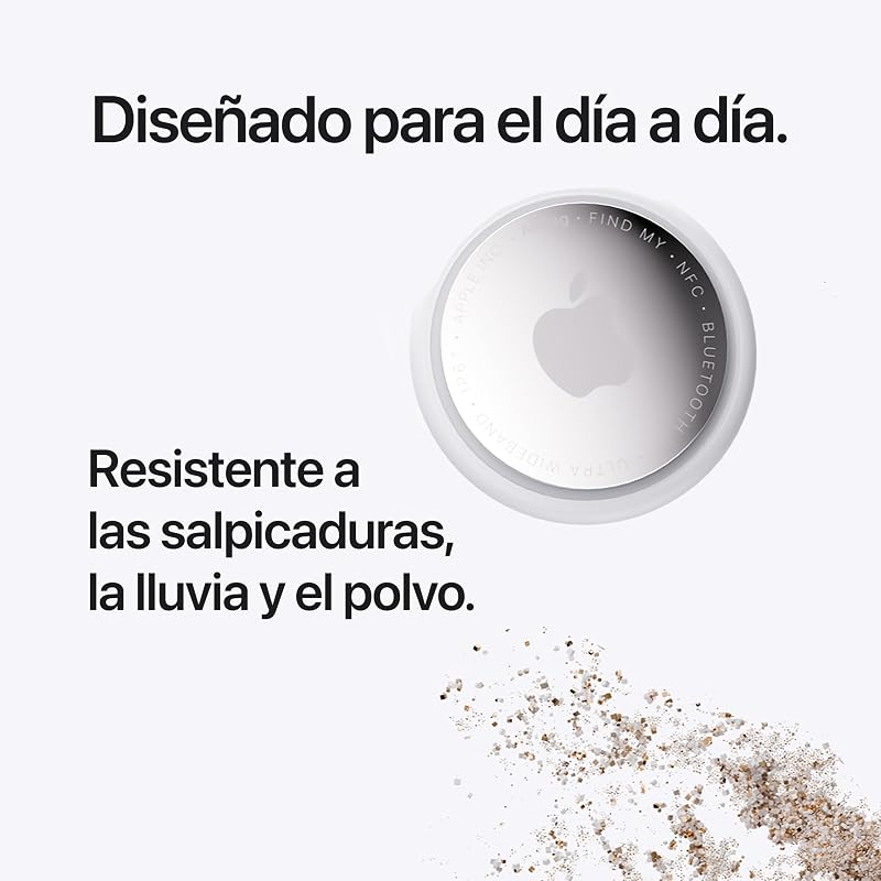 AirTag (2.ª generación): Permite localizar Llaves, Carteras y más; función de localización con Sonido; hasta 1,5 Veces más Alcance en Búsqueda de Precisión