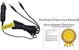 UPBRIGHTCar 2 Output DC Adapter Replacement for RCA DRC9973 DRC69705E22 DRC69705 DRC 69707 7" DRC628 DRC630N DRC6379T Dual Screen Mobile DVD Movie System Player Power Supply Cord Battery Charger PSU