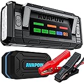 AVAPOW 8000A Battery Jumper Starter Portable with 4″ HD Display PD 30W Dual-Way Fast Charging, 12V Car Starter Jump Box & Battery Booster for All Gas & Up to All Diesel Engines