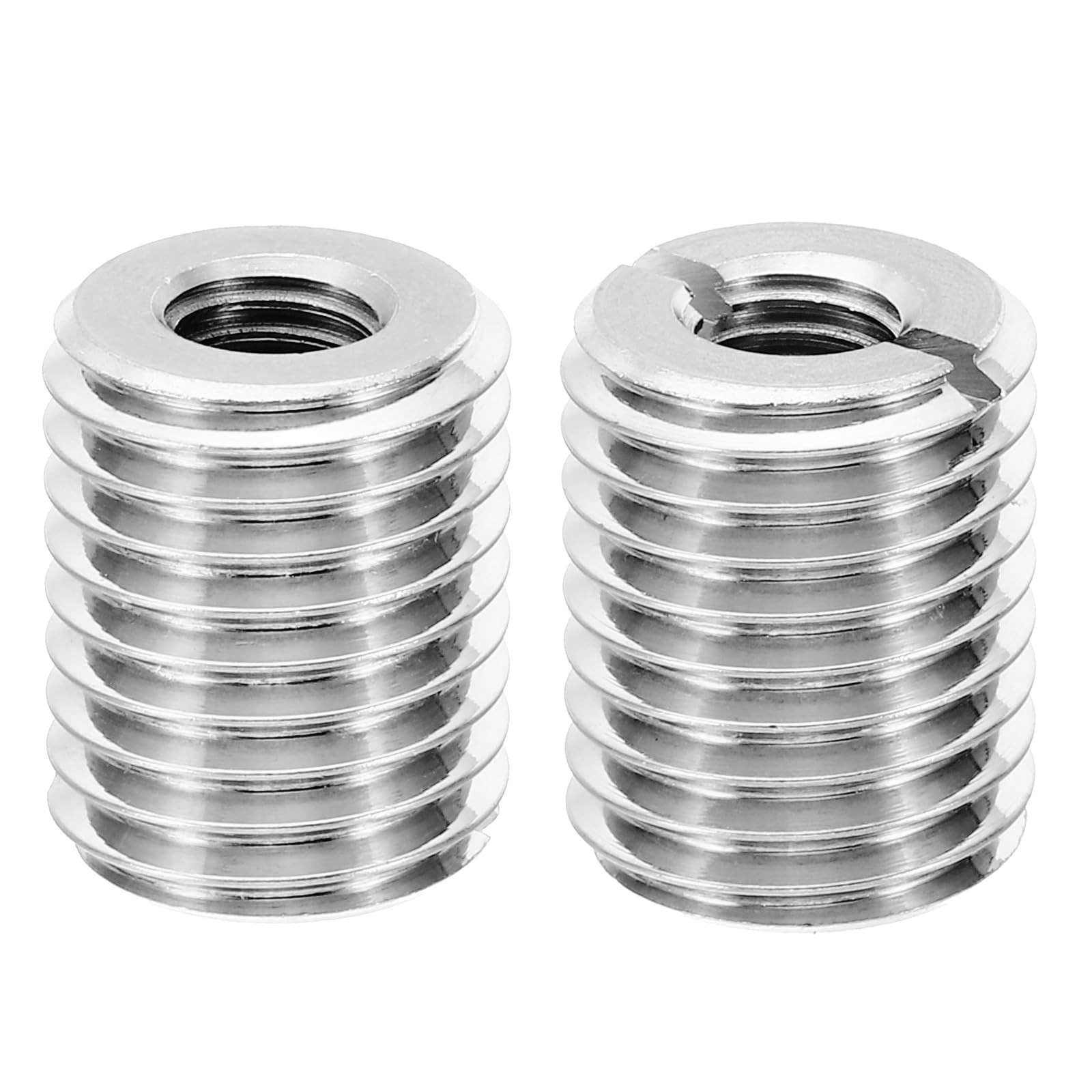 PATIKIL Thread Adapters Sleeve Reducing Nut, 2 Pcs M20xM10x25mm Male to Female Repair Insert Nut Screw Reducer Conversion Stainless Steel Fastener, Silver Tone — image 1