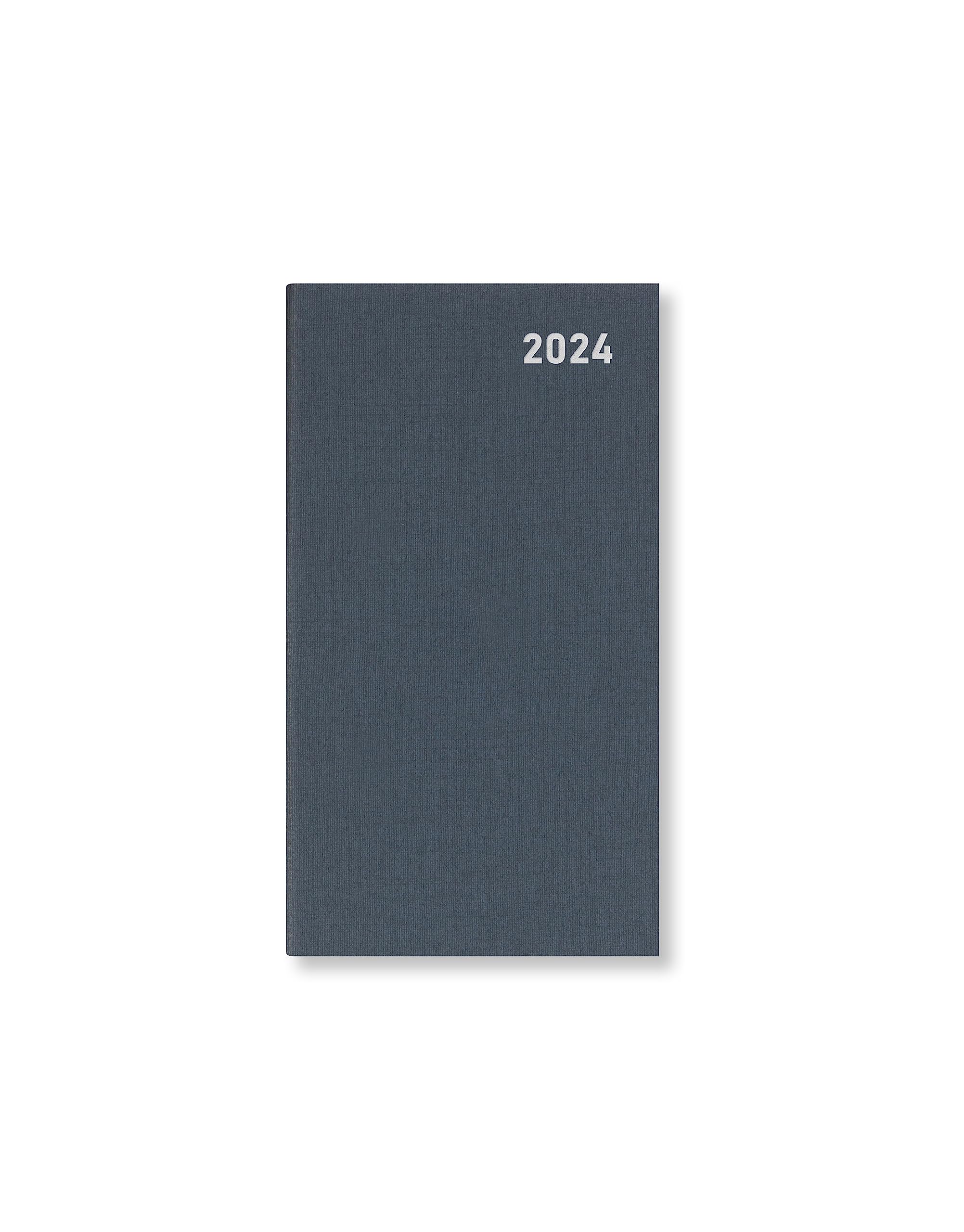 Letts Principal Compact Pocket week to view 2024 diary - grey