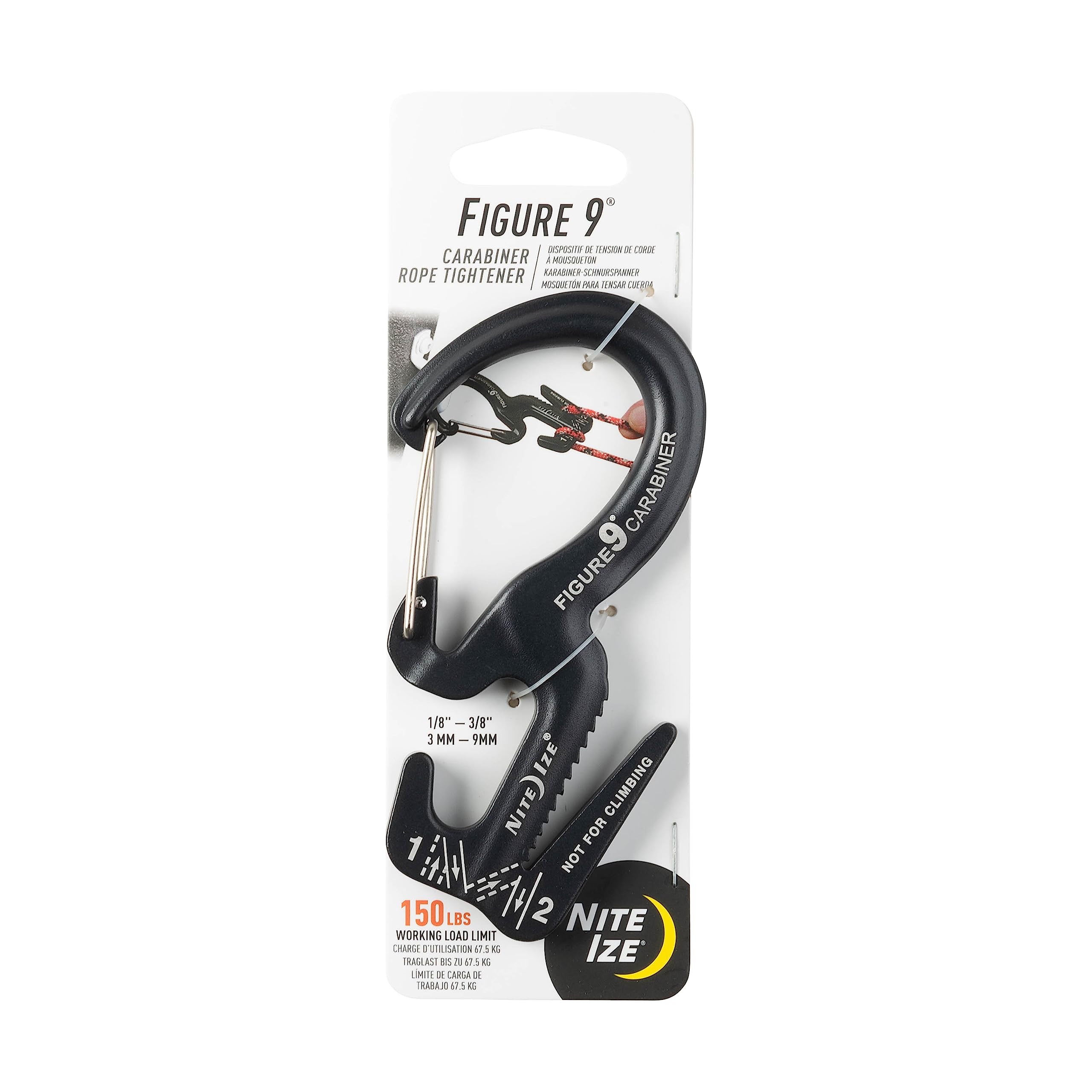 NITE IZE Figure 9 Carabiner Gray-Black Large