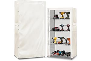 Rileytee Wire Shelf Cover,Heavy Duty 600D Dustproof Waterproof Shelf Covers for Wire Shelving,Outdoor Storage Rack Cover for Wire Rack with Zipper,White,48"W x 24"D x 72"H