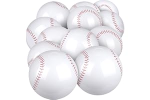 durony 12 Pieces Baseball Beach Ball 11 Inch Inflatable Baseball Bouncing Sports Ball Bouncy Toy Favors for Birthday Party Summer Beach Pool Games Decorations