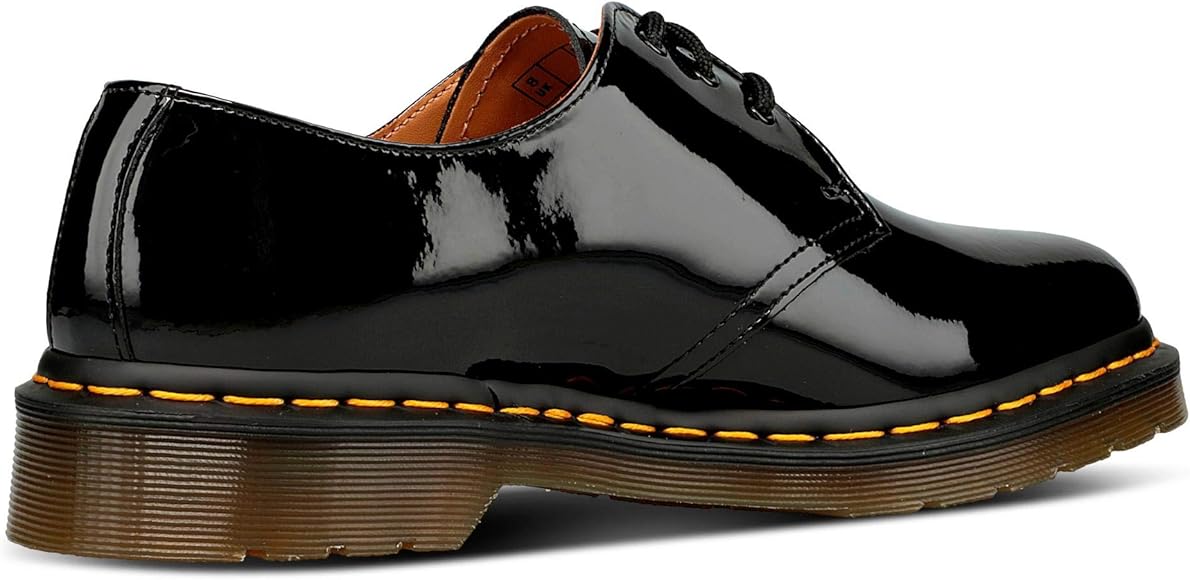 dr martens 1461 classic black patent flat shoes
