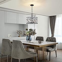 Farmhouse Crystal Convertible Chandelier and Semi