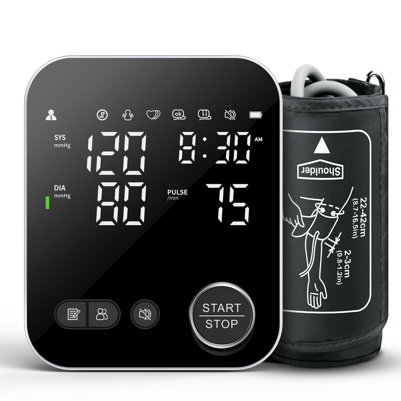 Blood Pressure Monitor Upper Arm Blood Pressure Monitors for Home Use Adjustable Cuff 8.7