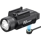 EZshoot 2400 Lumens Flashlight, High Lumen Magnetic Rechargeable Led Flashlight with Quick Install Design, Light with Adjustable Rail for 1913 Rail and GL Rail