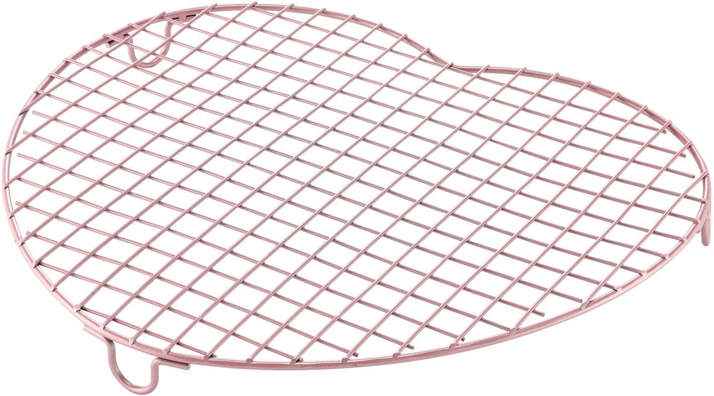 CHEFMADE Baking and Cooling Rack, 15-Inch Non-Stick Bold-Grid Design Heart-Shaped Wire Rack for Oven Baking (Rose Gold): Kitchen & Dining