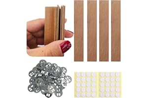 PHINICCO Thicken Wooden Candle Wicks 5.1 X 0.5 Inch Natural Candle Wood Wicks with Stand Candle Cores for DIY Candle Making Craft Smokeless Wood Wicks (50 pcs)