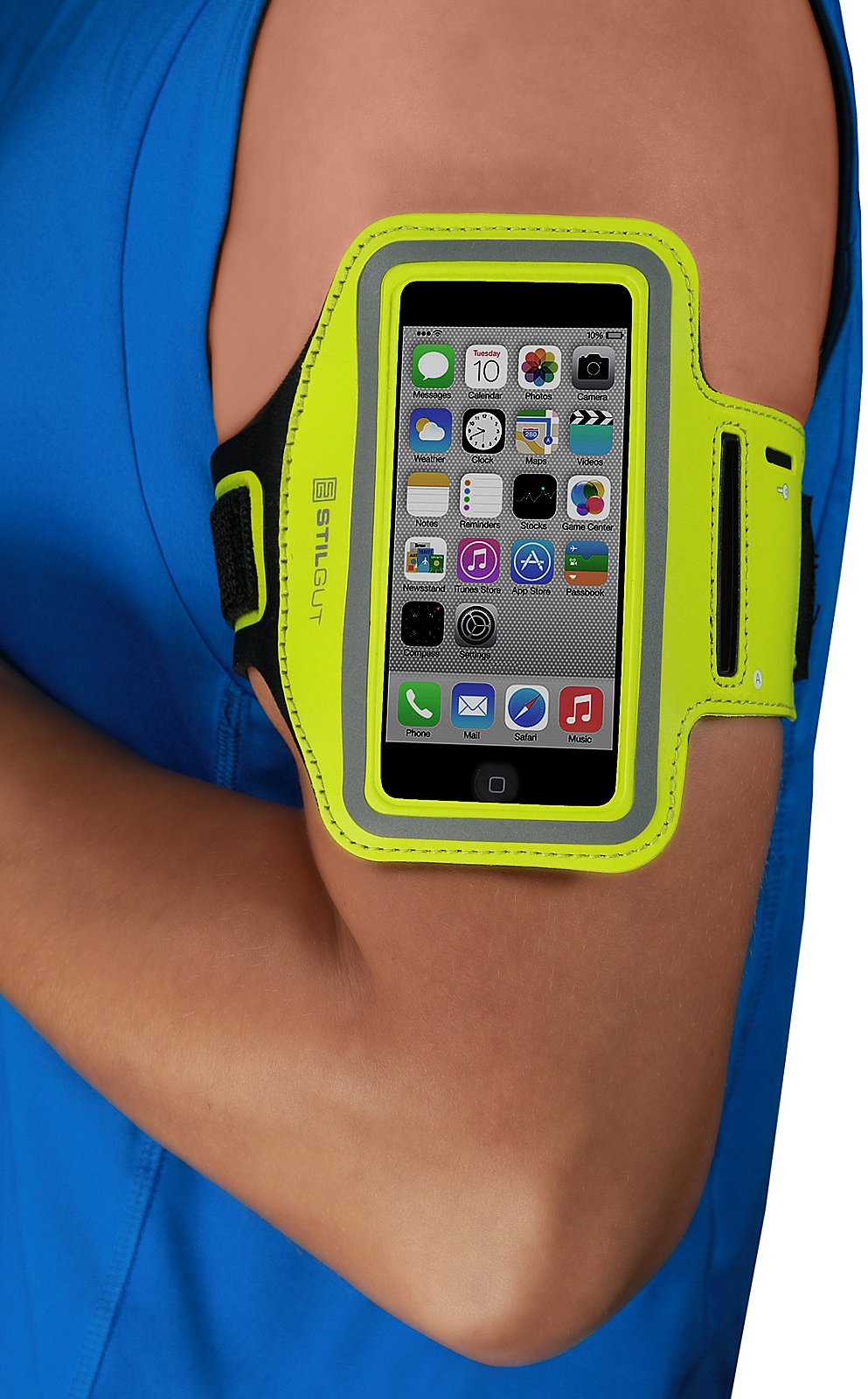 StilGut Sports Armband Compatible with Apple iPhone SE /5/5c/5s, iPhone 4/4s, Galaxy S5 mini, S4 mini and more, Green