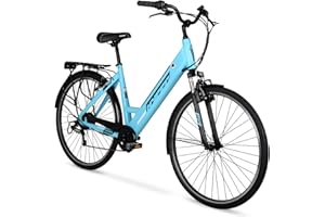 HYPER BICYCLES Hyper E-Ride Electric Bike, 36 Volt Battery, 700C Wheels, Blue