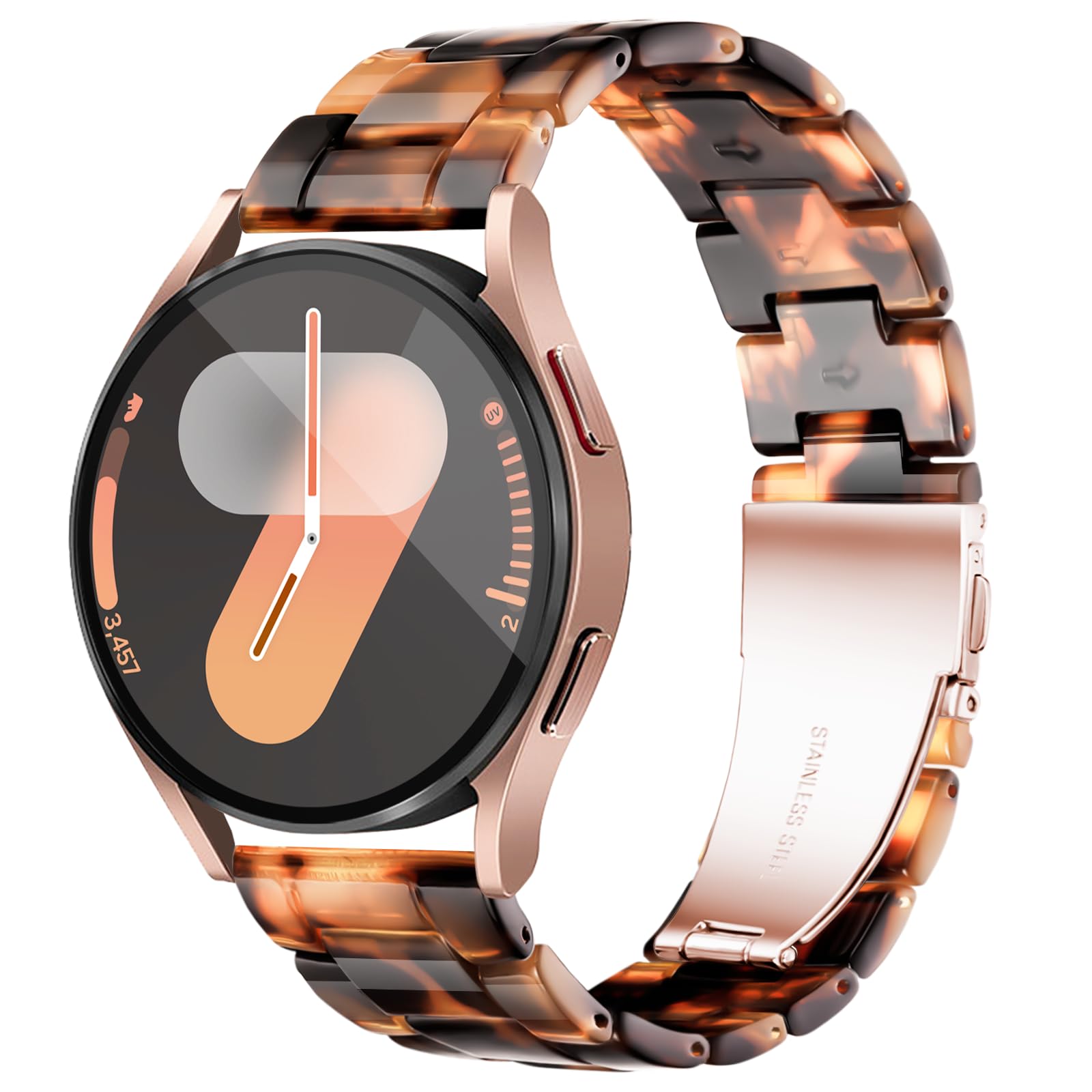 Photo 1 of YGTIECS Compatible with Samsung Galaxy Watch 7 Band FE 6 5 4 40mm 44mm, 5 Pro 45mm, Watch 6 4 Classic 42mm 43mm 46/47mm, Watch 3 41mm, Active 2 40/44mm, 20mm Soft Resin Replacement Samsung Watch Bands