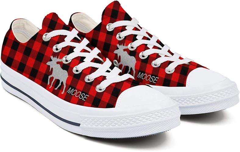 checkered canvas shoes