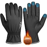HOZMOZ Winter Gloves for Men Women Cold Weather, Full Touchscreen Gloves with Warm Plush Lining Cycling Driving Gloves