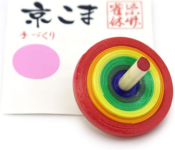 Amazon こま お正月 京こま 京都 伝統工芸品 雀休 手作りのこま お正月 中サイズ 単品 赤 Koma Mid R 着物 浴衣 甚平 通販