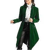 DRTES Womens Steampunk Jacket Pirate Gothic Renaissance Medieval Victorian Tailcoat coat Halloween Costume Clothes Blazer