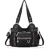 Angel Kiss Hobo Handbags for Women Soft PU Leather Shoulder Handbags Ladies Purses