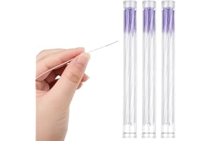 Maitys 180 Pcs Earrings Hole Cleaner, Piercing Cleaner Floss, Rose Fragrance Odor Removal Ear Care, Piercing Floss Disposable Aftercare Cleaning Tool(Purple)