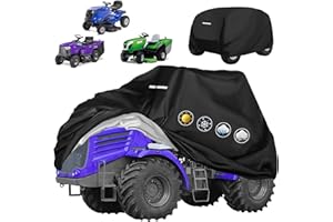 VIADOM Riding Lawn Mower Cover, Lawn Tractor Covers Fits Decks up to 60" Heavy Duty 400D Fabric Universal Fit Lawn Mower Covers for Outdoor Protection Against Water, UV, Dust, Wind - Mower Covers Waterproof