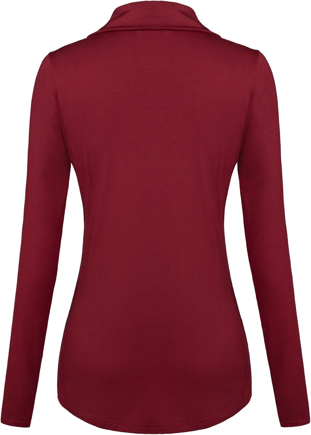 Ninedaily Womens Business Tops Lapel V Neck Slimming Long Sleeve Office Blouse: Clothing