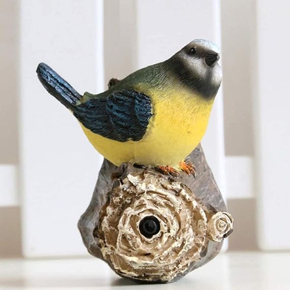 Motion Activated Sounds Bird Statue，Resin Birds Garden