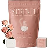 Serentii Shower Steamers Aromatherapy 12 Pack – Rose, Relaxation & Stress Relief, Self Care Gift, Spa Essentials, Birthday Gifts for Women & Men, Travel Must-Have