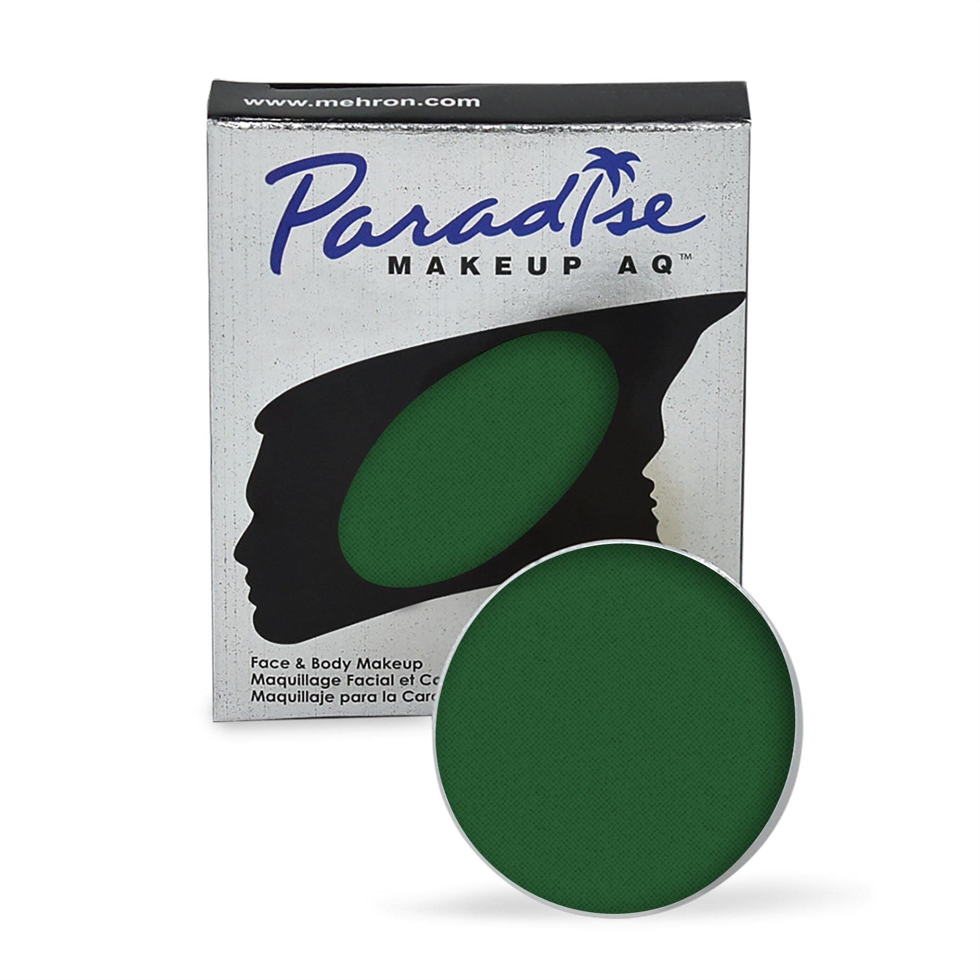 Mehron Makeup Paradise Makeup Aq Refill Size Stage & Screen Performance, Face & Body Painting, Beauty, Cosplay, And Halloween Water Activated Face Paint, Body Paint .25 Oz 7 Ml Dark Green