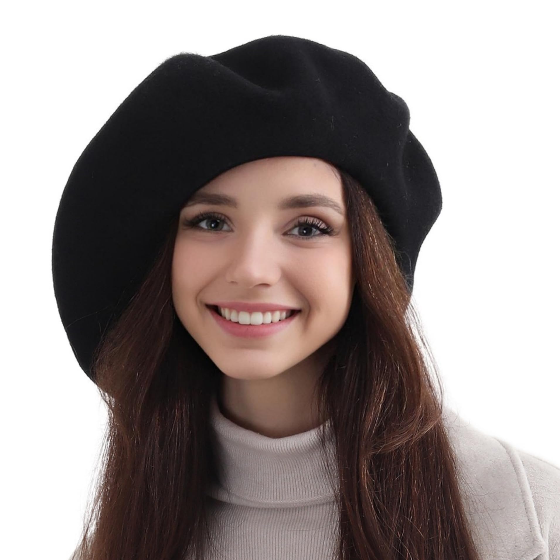 Women\'s Casual and Chic Vintage Wool French Berets Painters Hat Black Berets Wool Beret Hat French Beret Cap Winter Artist Painter  main image 2