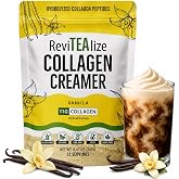 ReviTEAlize Collagen Coffee Creamer, Dairy Free, 11g Collagen Protein, MCT | For Coffee, Tea &amp; Beverages &bull; Grass-Fed Bovine &bull; Prebiotic Fiber &bull; No Sugar &bull; Keto Friendly &bull; 12 Svg