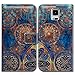 Bfun Packing Bcov Gorgeous Colours Circle Card Slot Wallet Leather Cover Case for Samsung Galaxy S5