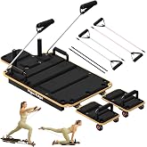 VigorEdge Wooden Pilates Board Reformer for Home Workout | Multifunctional Pilates Equipment Full Body Workout, Foldable Fitness Training Machine for Core Strength &amp; Balance Exercise