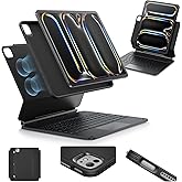 ESR iPad Air 13 Inch Case Keyboard (M3/M2, 2025/2024), Easy-Set Magnetic Stand, Portrait/Landscape Mode, Removable Case with Multi-Touch Trackpad, Rebound 360 Series, Black