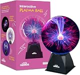 WICKED GIZMOS WG 8'' Plasma Ball Touch Sensitive Glass Lightning Sphere view 1