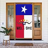 Welcome Texas Door Cover Banner Decoration Backdrop Porch Sign For Holiday Party Indoor Outdoor Decor One Size