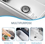 QINCINA 2 Pcs Universal Sink Plug 43mm 66mm Rubber 40cm Chain view 6