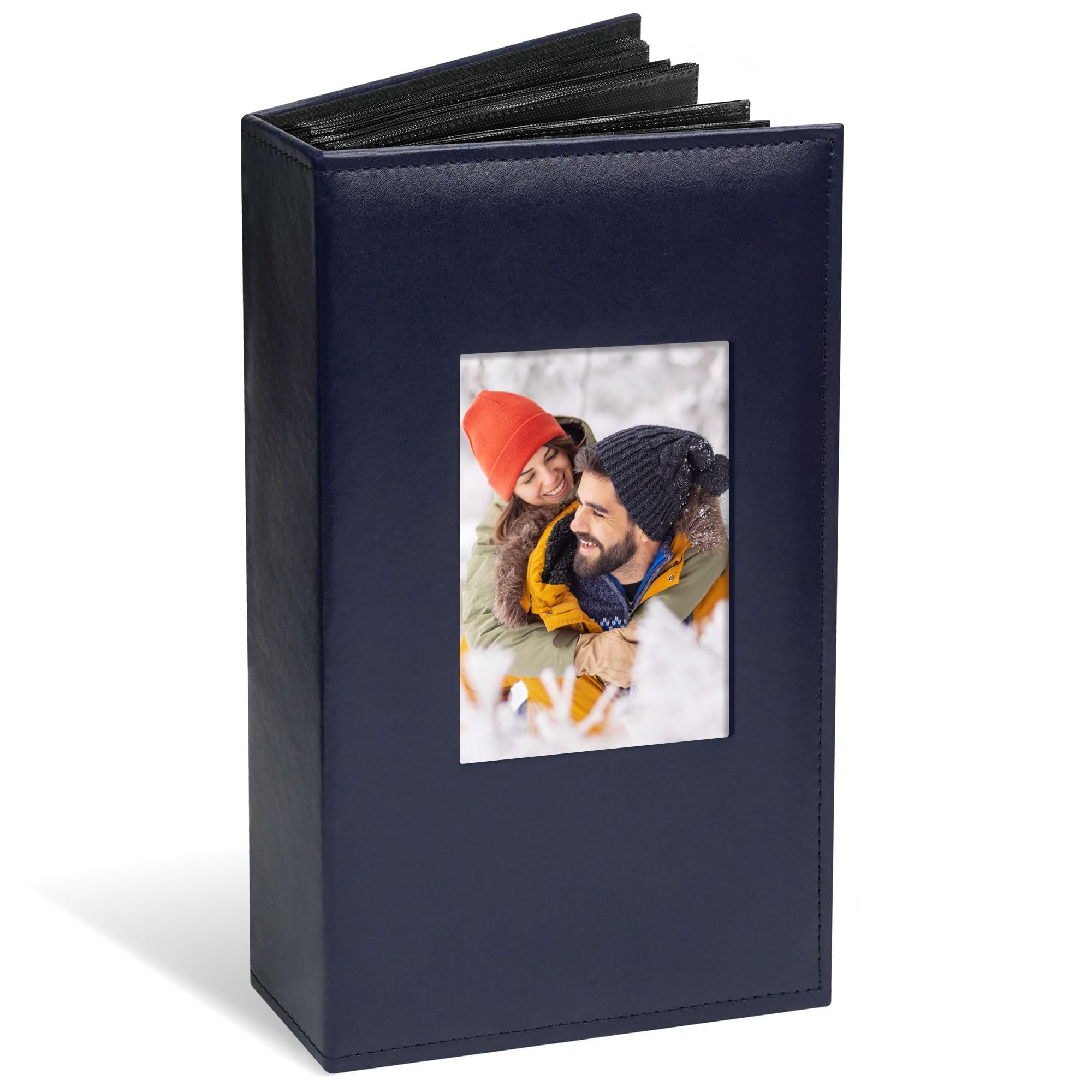 Vienrose Photo Album 4x6 300 Photos Leather Cover Extra Large Capacity Picture Book with Pockets for Wedding Family Anniversary Baby