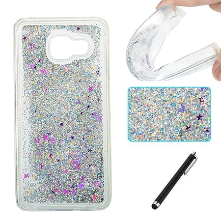 Beddouuk Samsung Galaxy A3 2016 Hülle,Galaxy A3 2016 Silikon Handyhülle,A310 Glizter Case,Slim Flexible Bling Klar Kristall T