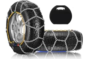 SCITOO HKN130 Snow Chains for Car Pickup Trucks SUV,Universal Emergency Tire Traction Chain,Anti-Skid Thickening Tire Chains 