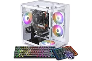 ZER-LON Gaming PC Desktop Computer, Intel Core I7 up to 4.2GHz, RTX 2060 6G GDDR6, 16G DDR4 RAM, 1TB NVME SSD, WiFi 5.0, Prebuilt Gaming PC Tower Computer with 4 RGB Fan