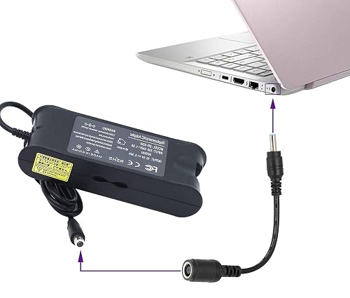 HP DC Power Charger Converter Adapter Cable - 7.4mm/5.0mm To 4.5mm/3.0mm, For HP Blue Tips & Envy