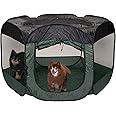 Furhaven Portable Dog Playpen Cat Tent, Pet playground/kennel foldable indoor outdoor zippered puppy crate - Hunter Green, Extra Large