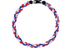 SUPBOMM Baseball Rope Necklaces, League Team Colors Braided Necklace, Baseball Team Gifts