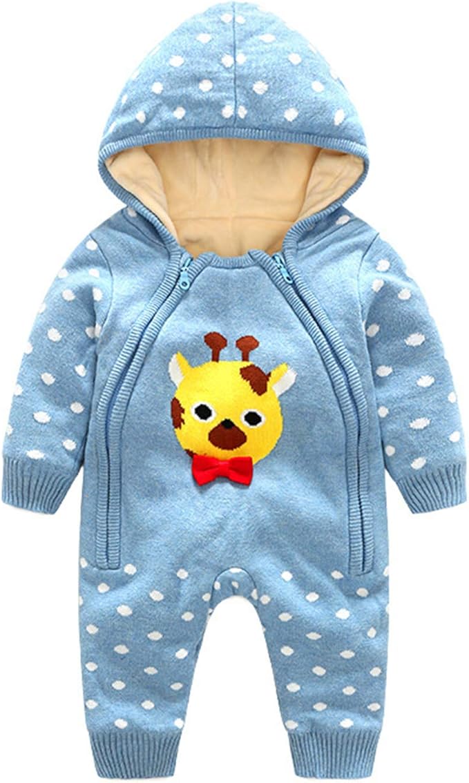 Baby Winter Outfit Set - Langarm Strampler & Hose, 2-teilig, Warm & Weich Für Jungen & Mädchen