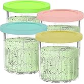 4 Pack XL Pint Containers for Ninja CREAMi Deluxe NC501C NC500C & CN551CCO Ice Cream Maker, 24oz Ninja Creamy NC500 NC501 Ser
