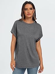 AUTOMET Womens Summer Tops Casual Basic Shirts