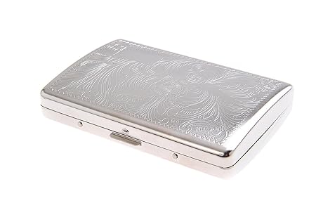 Quantum Abacus Zigarettenetui aus Zinklegierung, zeitlos elegant, für 20 Slim- und Superslim- (100mm) BZW. 16 Normale Zigaret